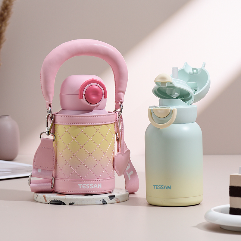 Tessan 18 oz Insulated Stainless Steel Thermal Feature Water Bottle for Kids BPA-Free 